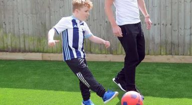 Artificial Grass Installation For The Rock Family